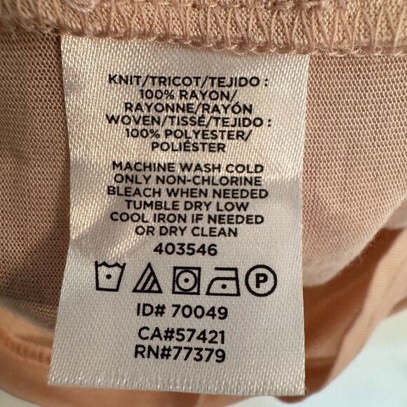 Ann Taylor Women's Size SMALL Pink Sleeveless Ladies Top Mixed Media - Picture 3 of 6